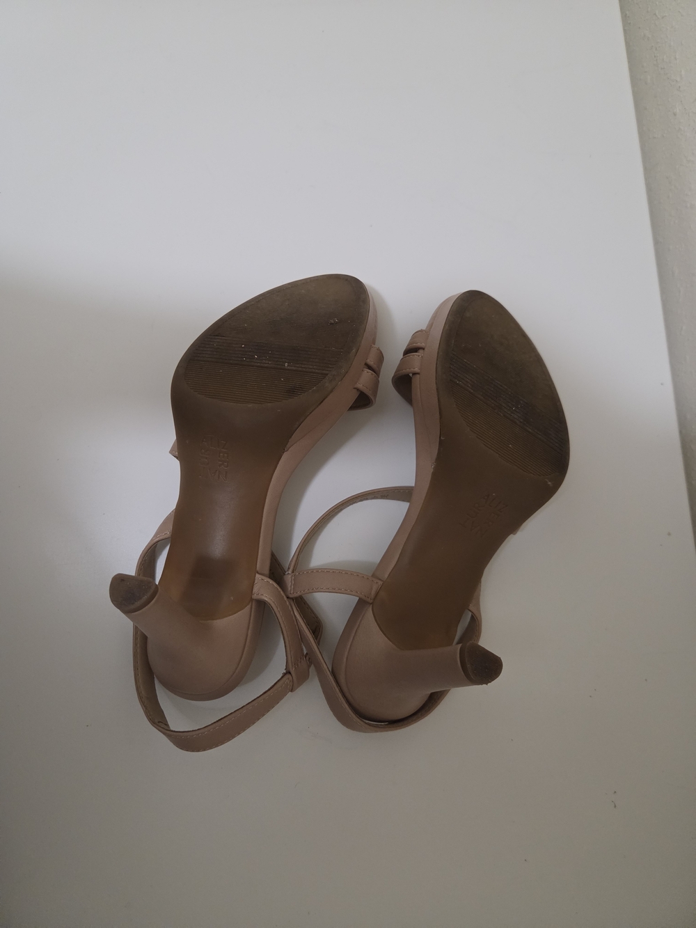 Naturalizer Beige Strappy Platform Heel Sandals - Picture 4 of 5